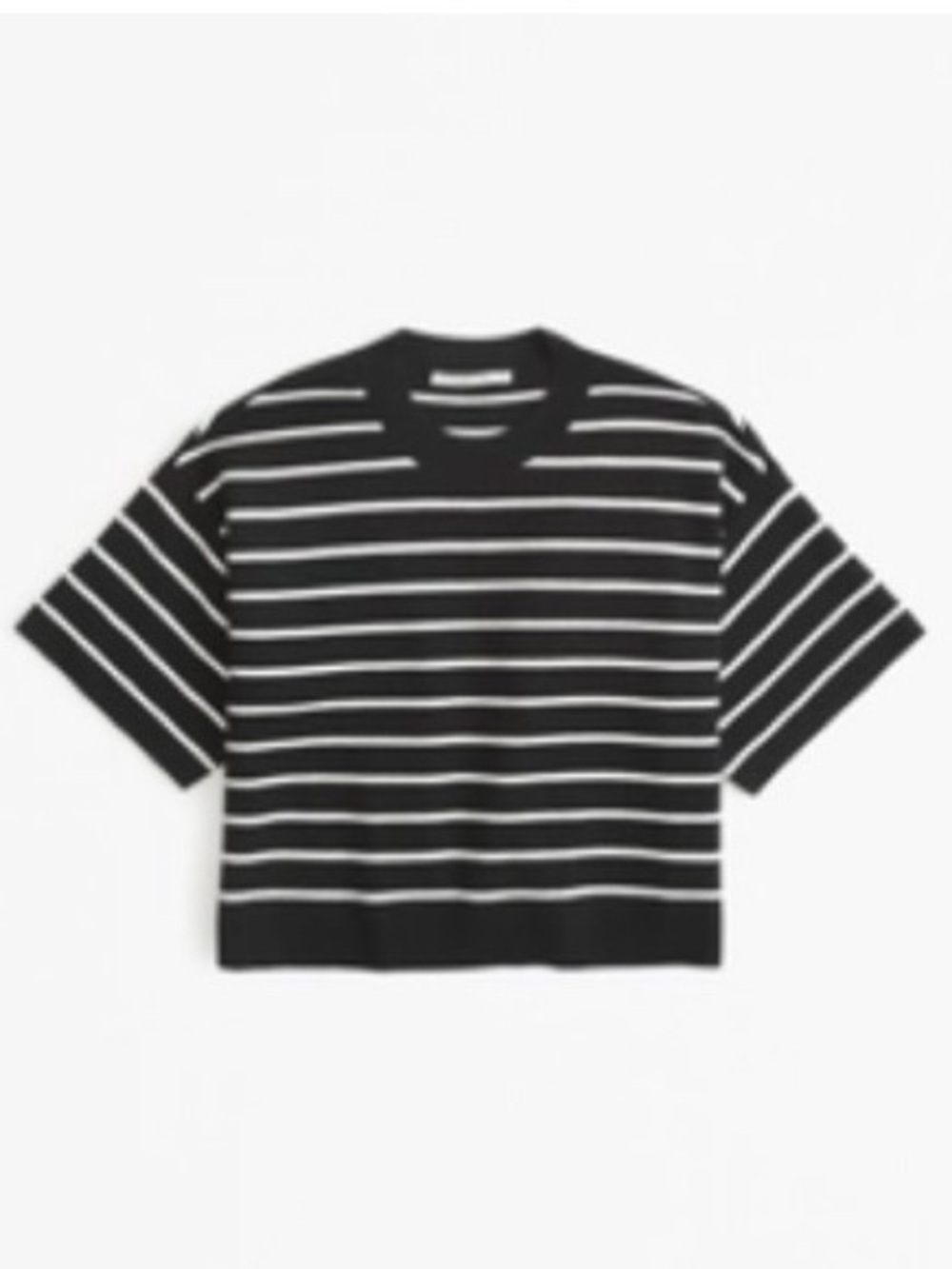 Abercrombie & Fitch Black Stripe LuxeLoft Sweater Tee